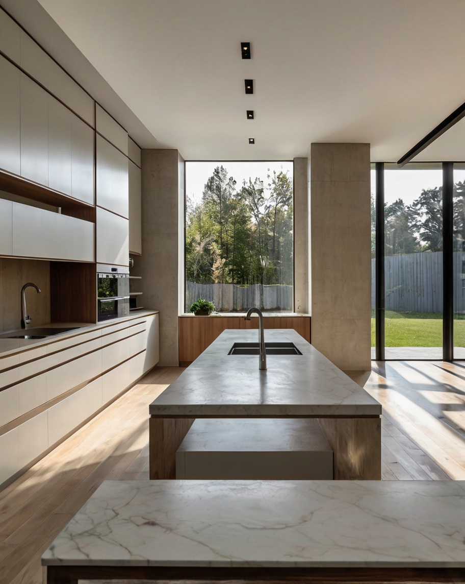 Default minimalist house with UShaped Kitchen Design Flexibili 3