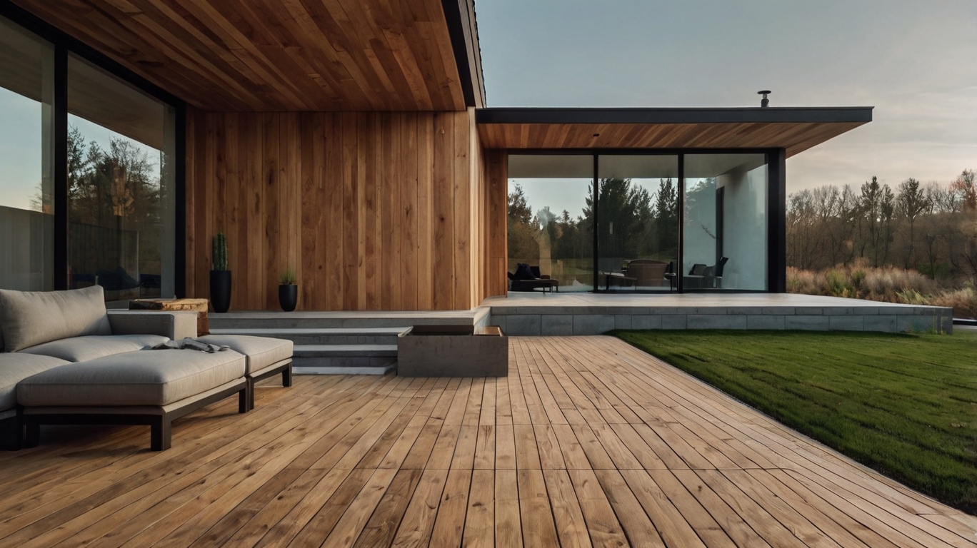 Default minimalist house with Wood Art for landscape 0