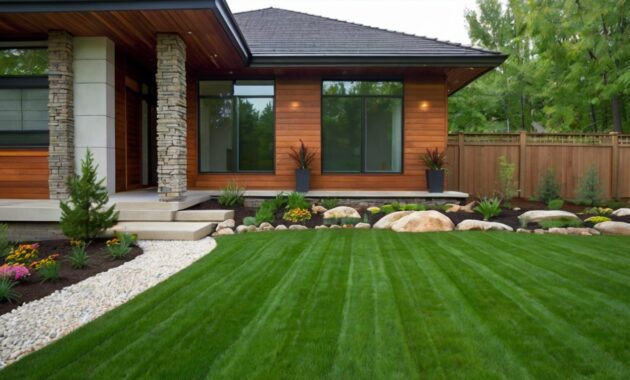 Default modern house with Front Yard Landscaping Ideas With De 2