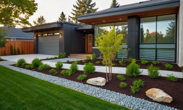Default modern house with Front Yard Landscaping Ideas With De 3