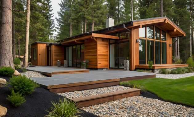 Default modern wooden house with Front Yard Landscaping Ideas 1 1
