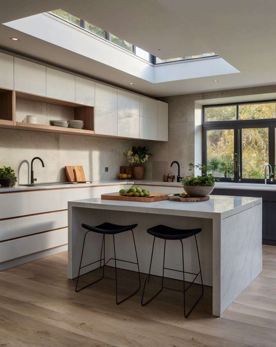 Default traditional Minimalist house with L Shaped Kitchens Ae 3