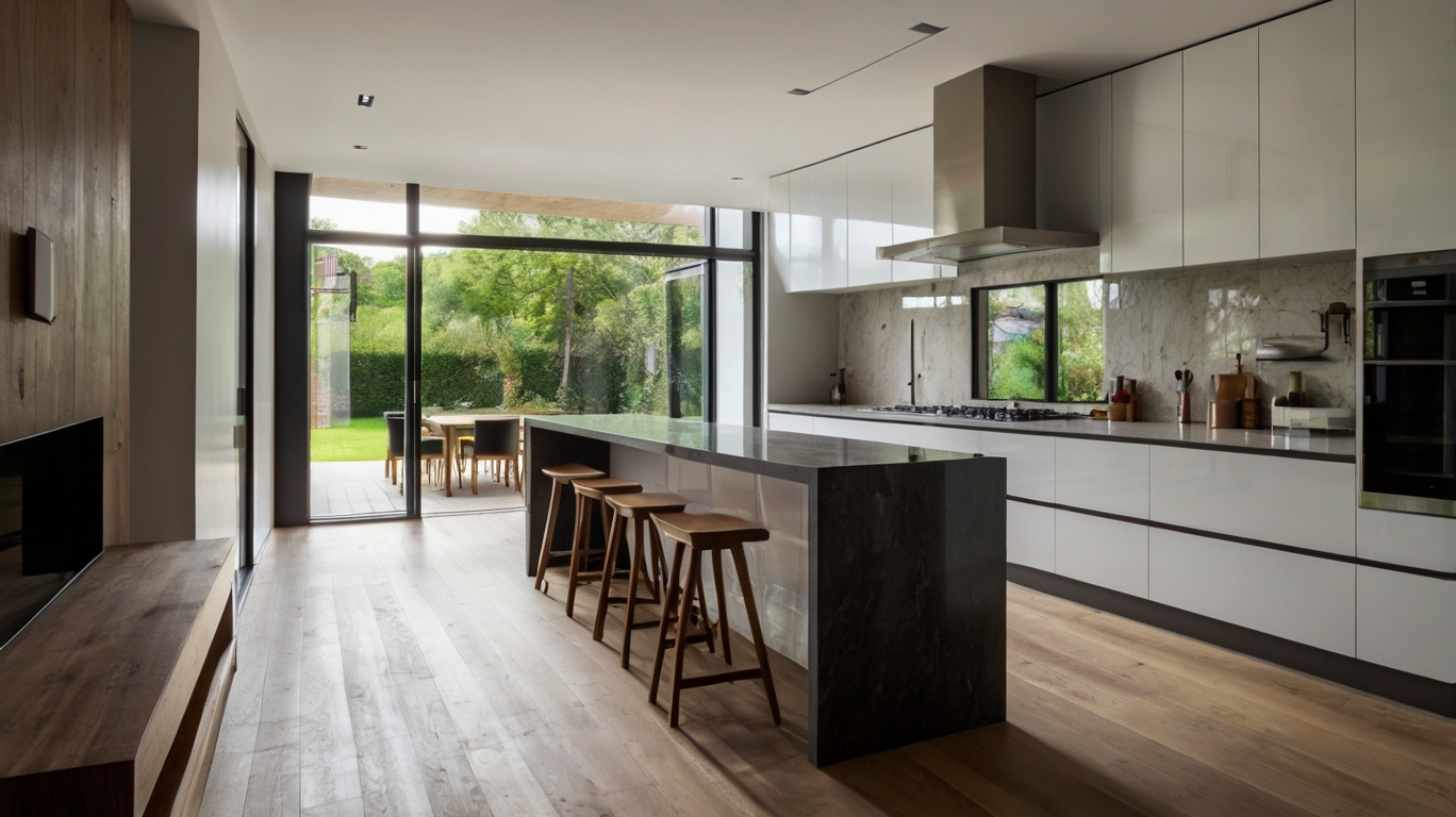 Default traditional Minimalist house with L Shaped Kitchens De 0