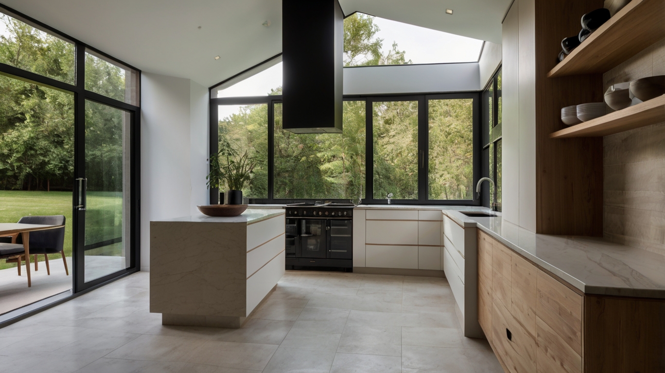 Default traditional Minimalist house with L Shaped Kitchens De 1