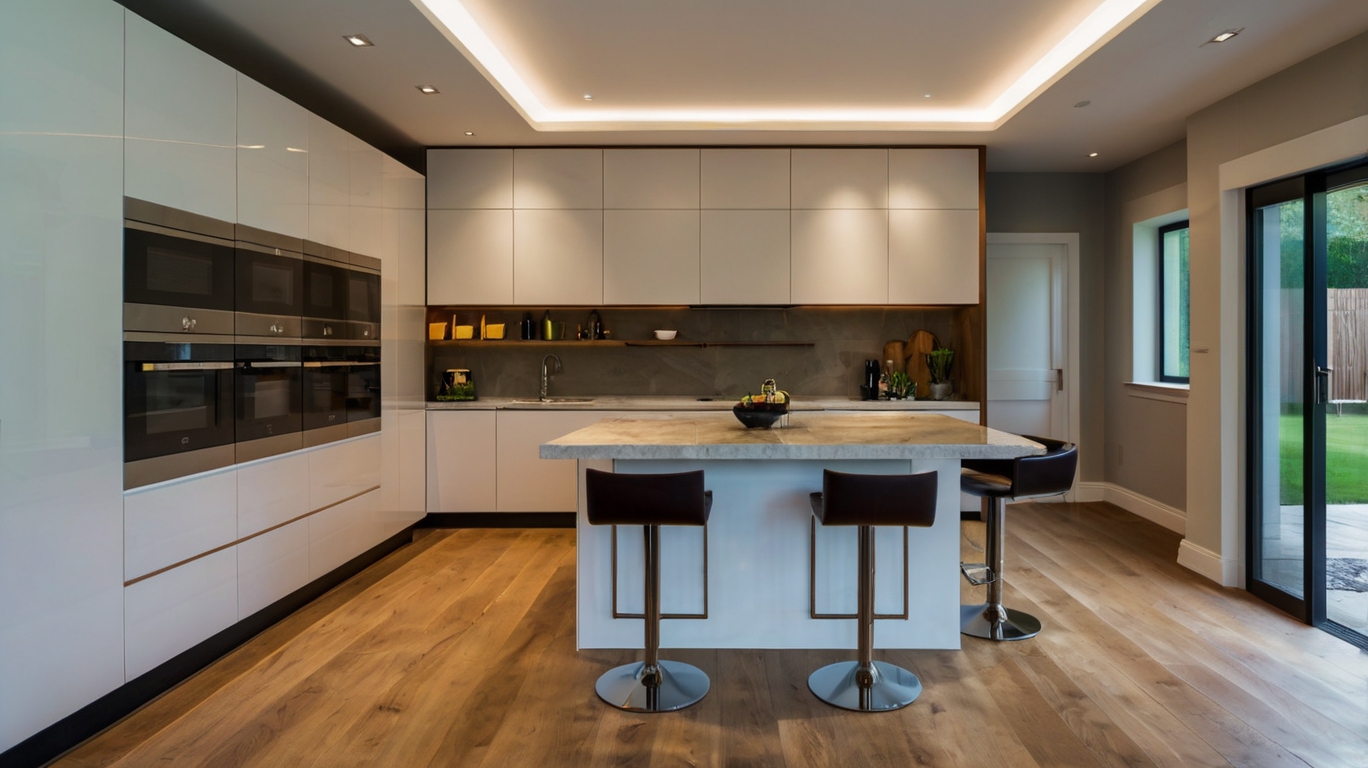 Default traditional Minimalist house with L Shaped Kitchens De 2