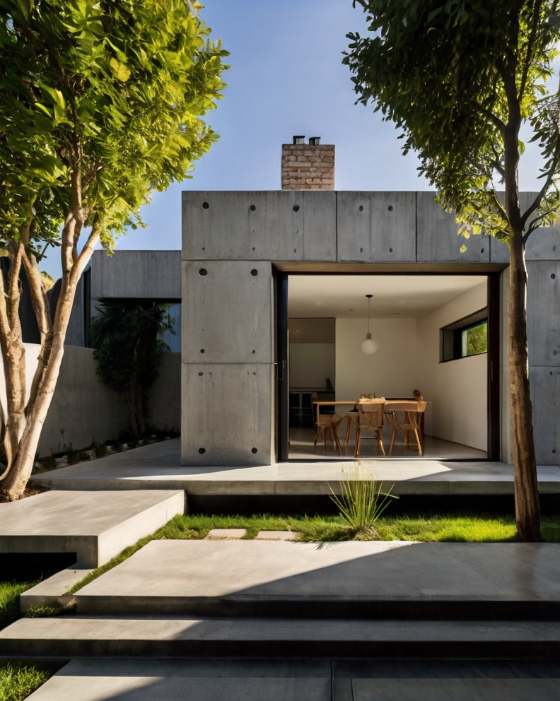 Default minimalist concrete house with small backyard ideas wi 1