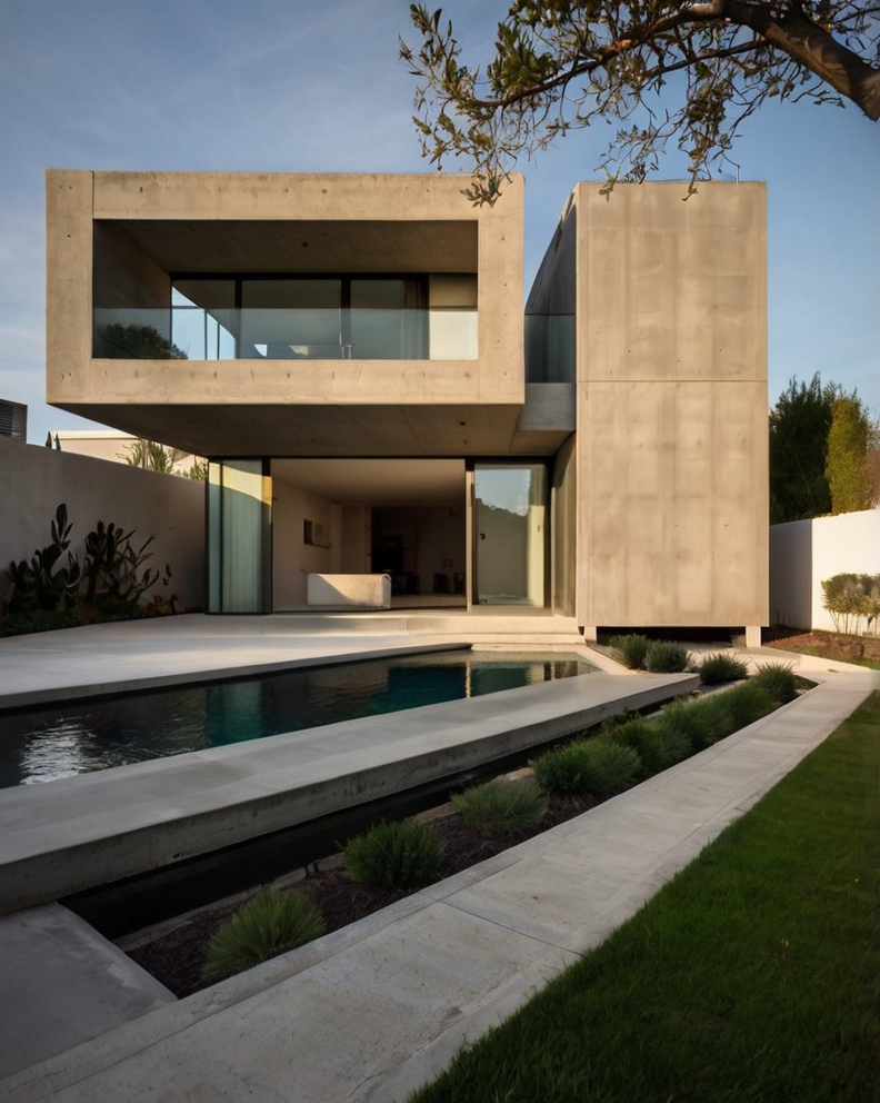 Default minimalist concrete house with small backyard ideas wi 2