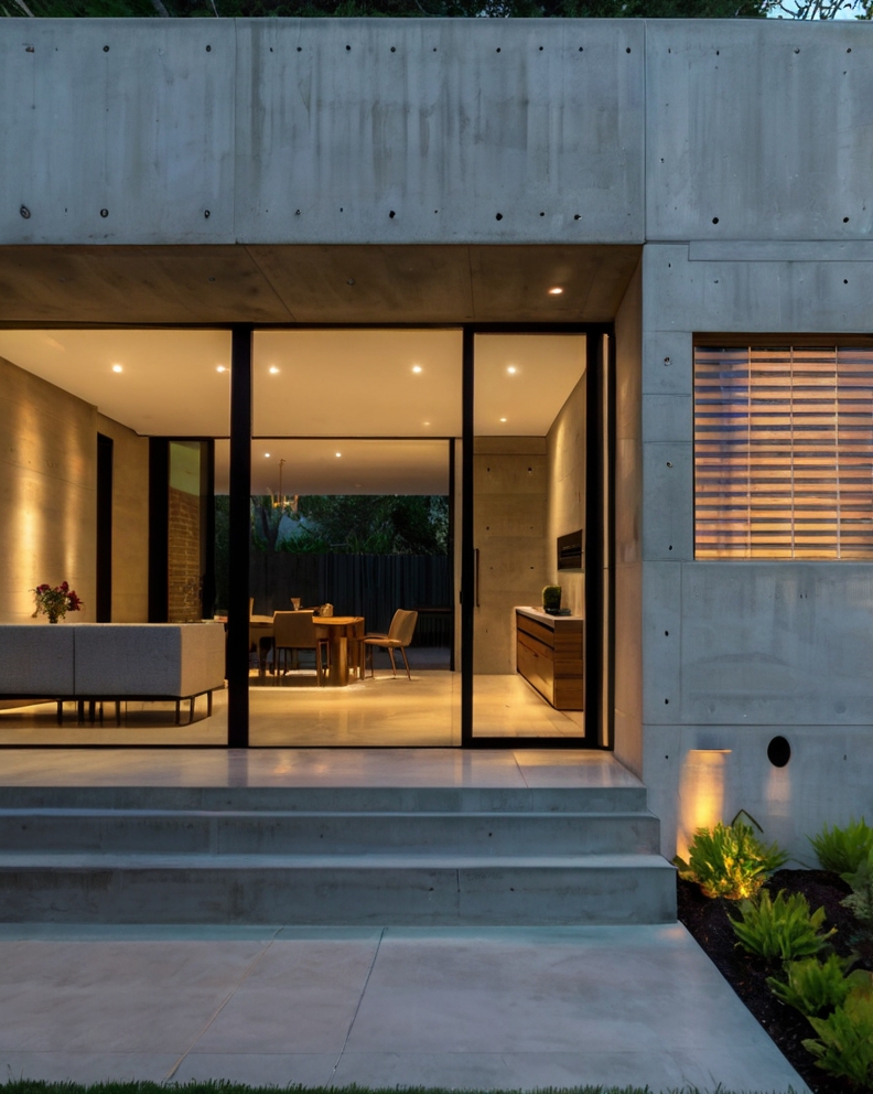 Default minimalist concrete house with small backyard ideas wi 3