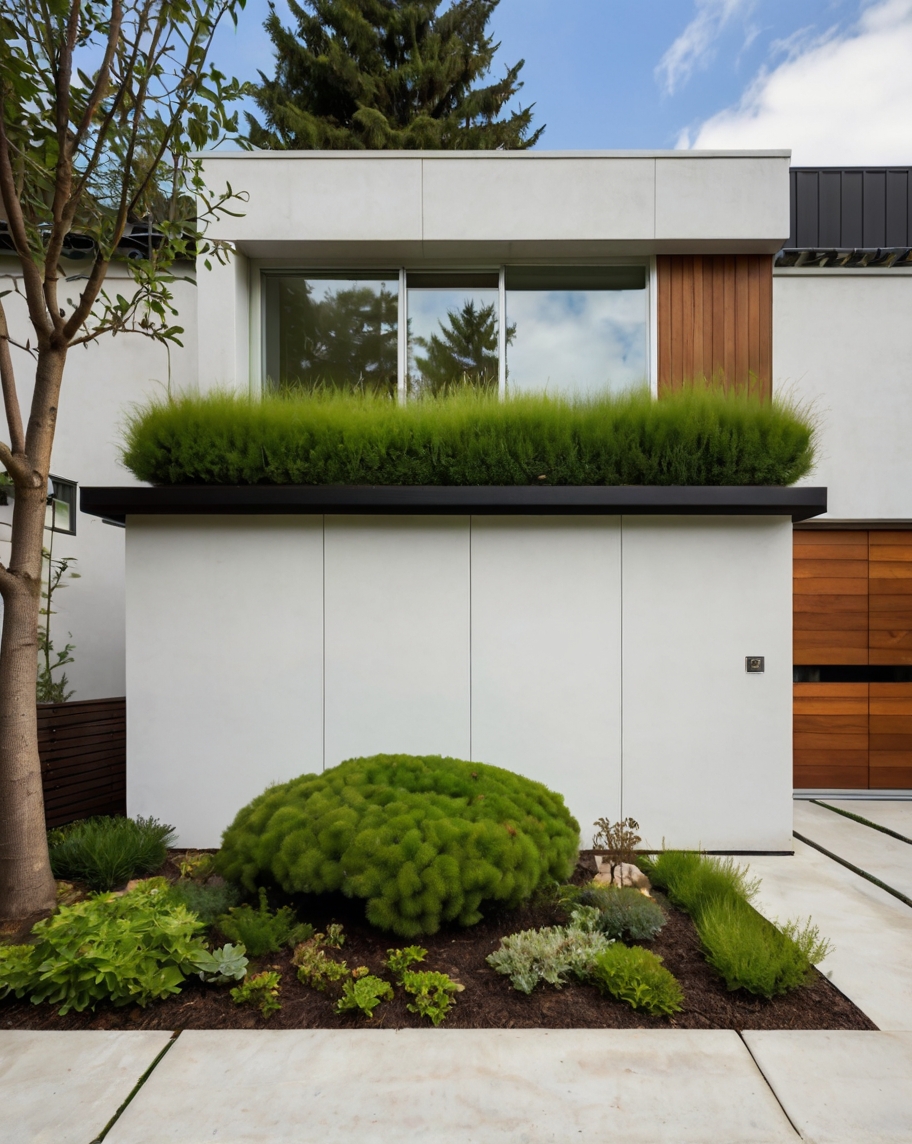 Default minimalist house with front yard ground cover plants S 2