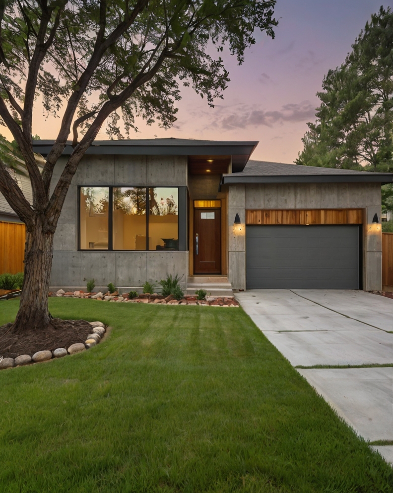 Stock Photography concrete house with Front Yard Affordable La 0