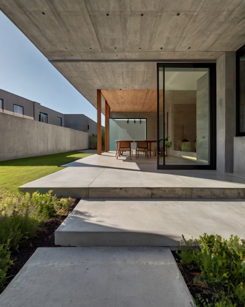 Stock Photography minimalist concrete house with small front y 3 (1)