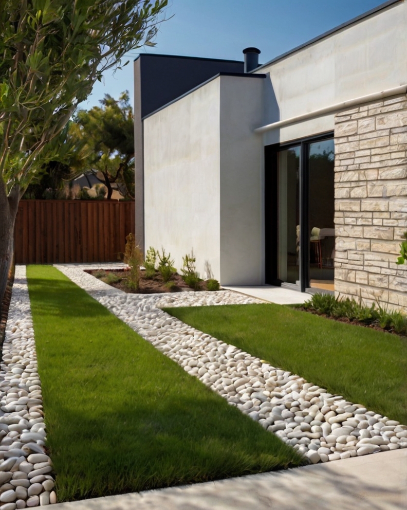 Stock Photography minimalist house with Front Yard Recycled Ma 1