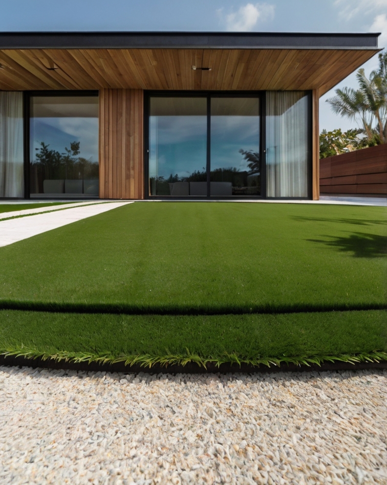 Stock Photography minimalist house with artificial grass and C 1 (1)