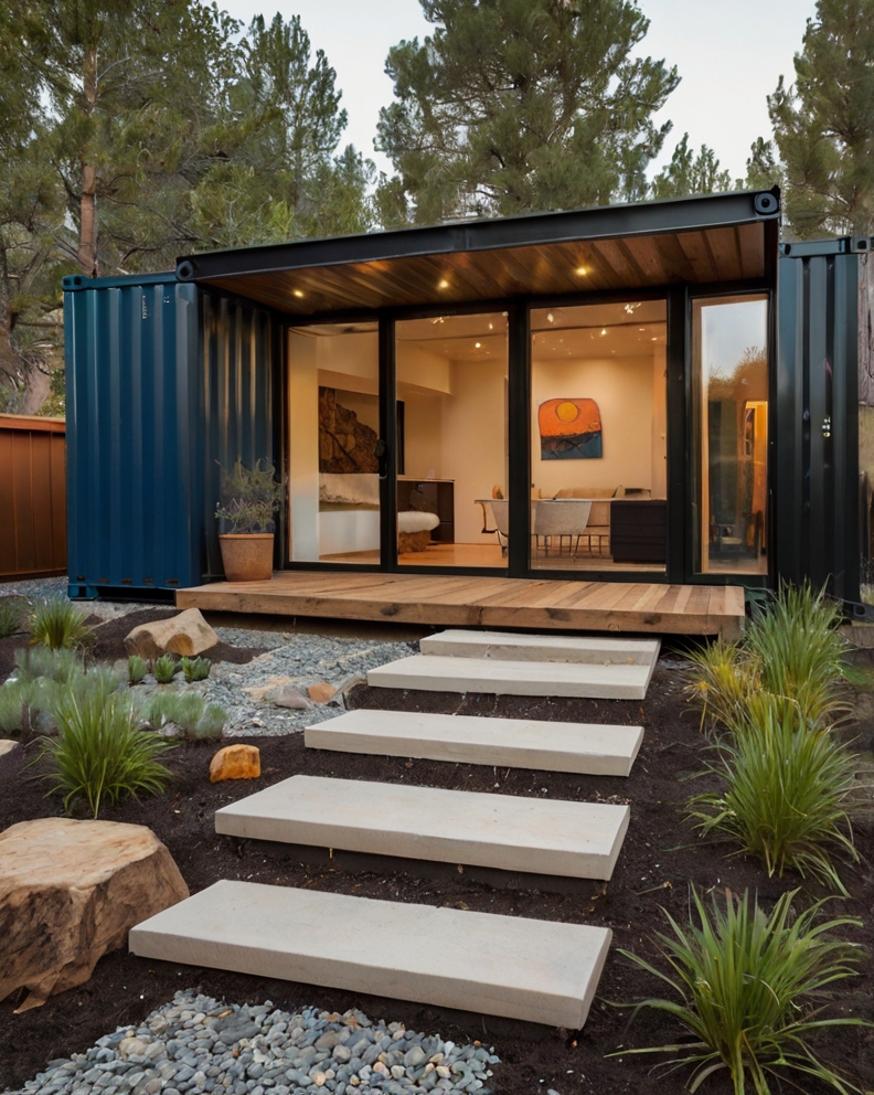 Leonardo Kino XL Colorado container house with Backyard Landsc 0