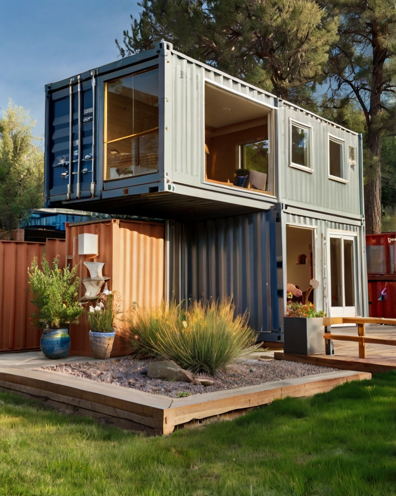 Leonardo Kino XL Colorado container house with Backyard Landsc 3