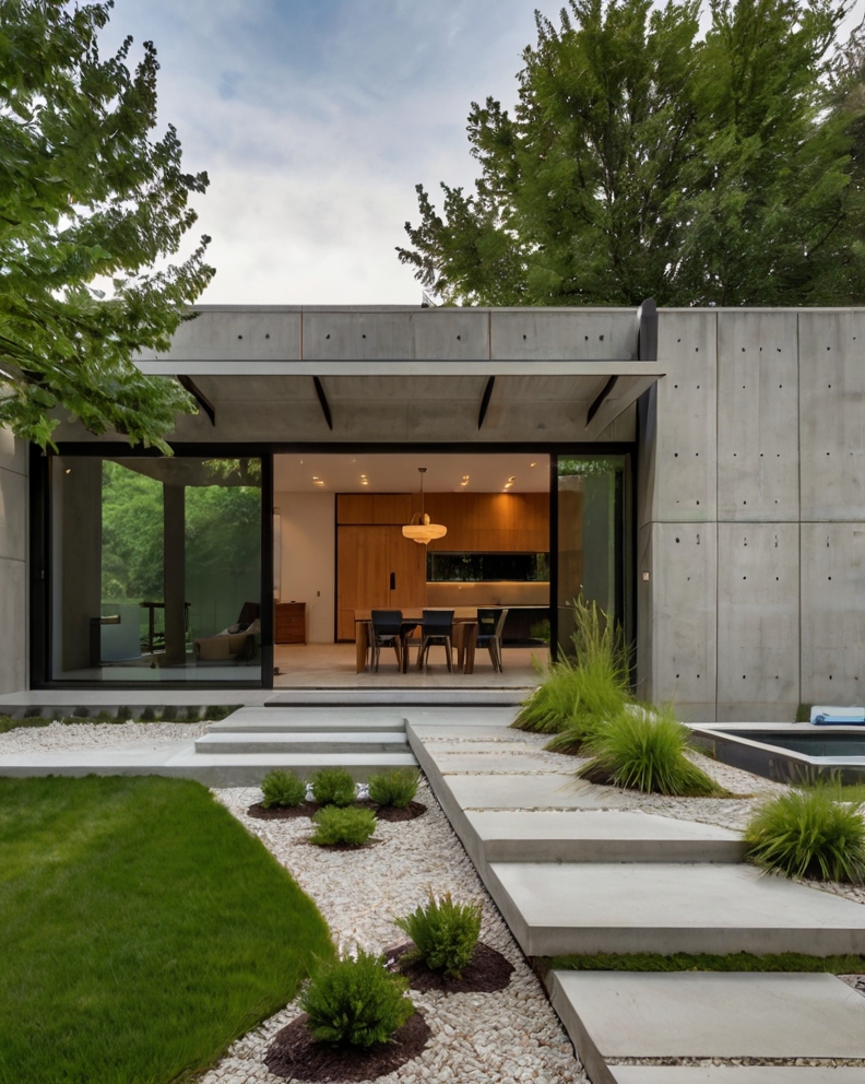 Leonardo Kino XL Louisville minimalist concrete house with Bac 1 (3)