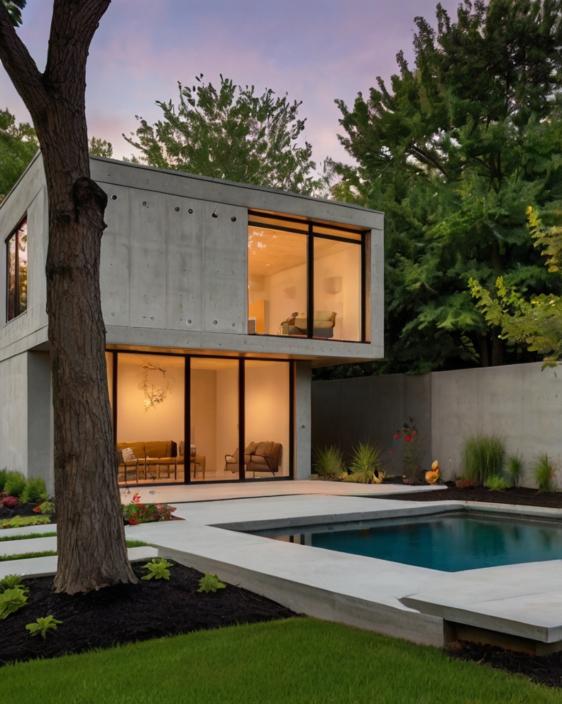 Leonardo Kino XL Louisville minimalist concrete house with Bac 1 (4)