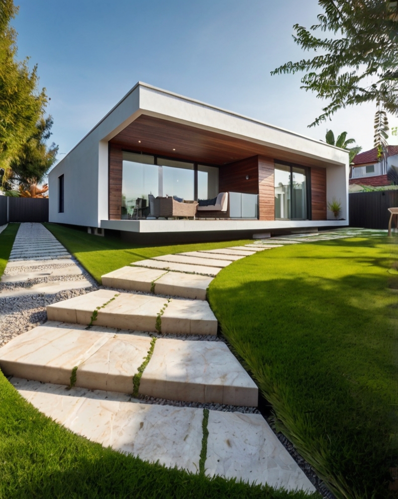 Leonardo Kino XL Modern House with artificial grass on the bac 0