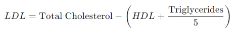 LDL Cholesterol Calculation