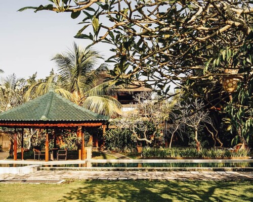pavilion backyard garden oriental tropical architecture