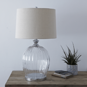 glass table lamp natural