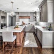 wooden floor style kitchen