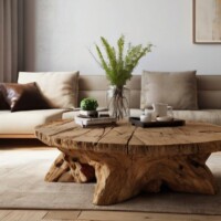 Default rustic wood coffee table in warmth and natural wide an 0