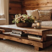 Default rustic wood coffee table in warmth wide angle living r 1