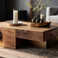 Default rustic wood coffee table in warmth wide angle modern m 2